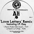ALI  ft. J.P. ESQ : LOVE LETTERS  (REMIX)