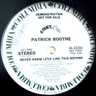 PATRICK BOOTHE : NEVER KNEW LOVE LIKE THIS BEFORE